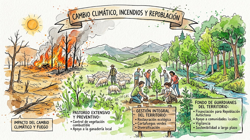Nota de análisis: Cambio climático, incendios y Repoblación