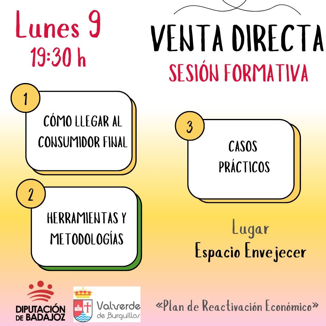 Sesión formativa sobre venta directa